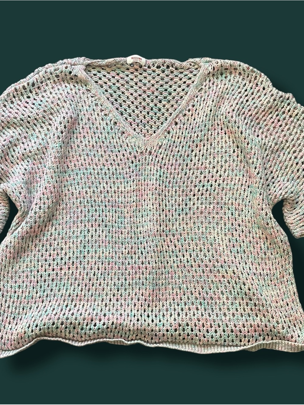 Mossimo Pastel Marled Open Knit Sweater Size 2X Cottagecore Boho